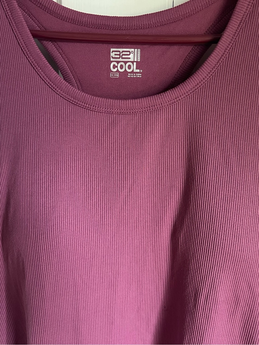 32° COOL Women's Ribbed Tank Top in Mauve size XXL